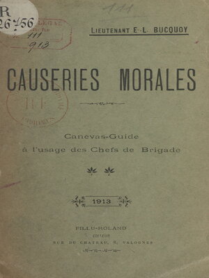 cover image of Causeries morales